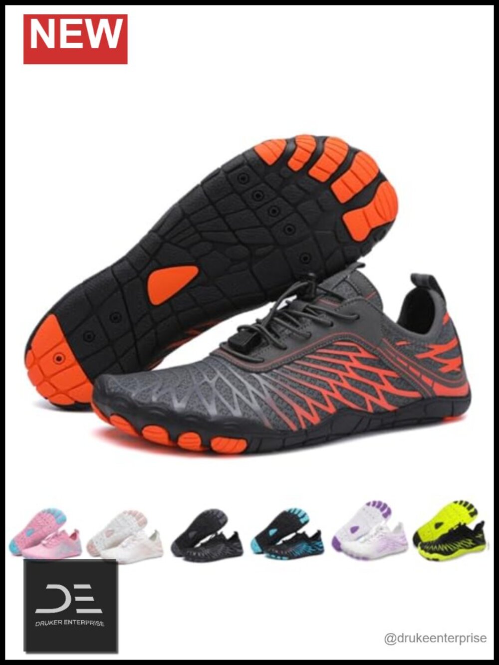 Barefoot Hiking Shoes with Wide Toe Box, Non-Slip Breathable Water Shoes for